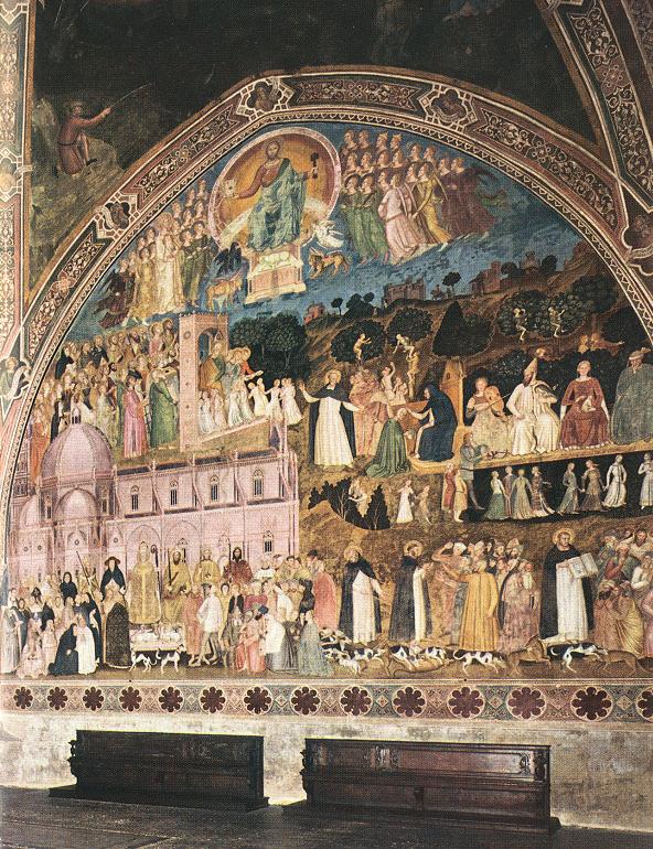 ANDREA DA FIRENZE Frescoes on the right wall